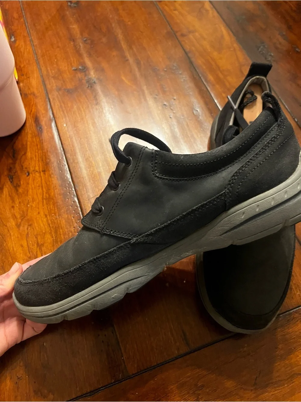 Skechers Men's Black Lace-Up Casual Shoes
